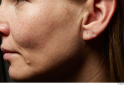 Face Mouth Cheek Ear Skin Woman White Slim Wrinkles Studio photo references